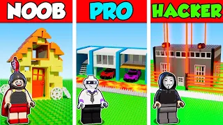 CASA NOOB vs PRO vs HACKER 😱🏠 Los COMPAS en LEGO FORTNITE