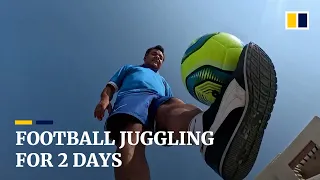 48 hours non-stop: Brazilian man attempts to juggle football for new world record