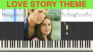 Love story theme Francis Lai  Piano Tutorial Instrumental Cover