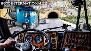 9800 international cabover. Quiet windshield time...