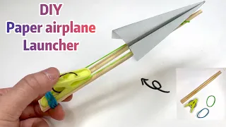 DIY Paper airplane Launcher! Recycling! Super Easy and Fun!