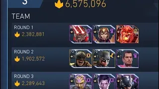 Fighting a 6.5 mil threat Champions Arena team | Injustice 2 Mobile |