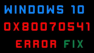 How to fix 0x80070541 error on Windows 10 (KB5001649)