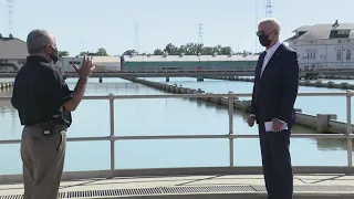 President Biden visits New Orleans and tours the Sewerage and Water Board infrastructure