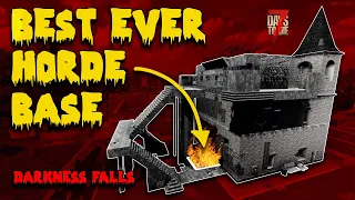 The Greatest Horde Base IN THE WORLD - Day 28 - Darkness Falls - 7 Days To Die