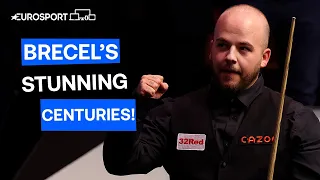 All 5 Of Luca Brecel's Brilliant Centuries In 2023 World Championship Final! 🤩 | Eurosport Snooker