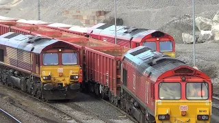 Freight Trains at Peak Forest 4th March 2024