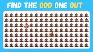 Find the ODD One Out! Emoji Quiz 💩💩💩 | 30 Easy, Medium, Hard Levels Quiz | Test Your Skills!