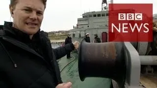 Crimea: On board blockaded Ukrainian ship - BBC News