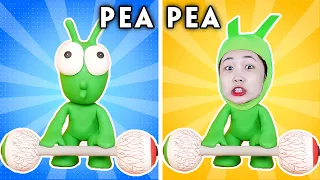 Pea Pea Does Weightlifting - Parody The Story Of Pea Pea | Woa Parody