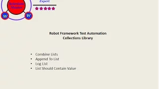 Robot Framework Collections List Tutorial Two