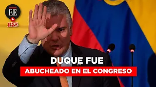 Presidente Duque fue abucheado durante la instalación del nuevo Congreso | El Espectador