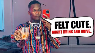 Israel Adesanya pleads the fifth of vodka..