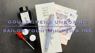 GOULET Pens Unboxing | Sailor Pro Gear Every Rose Has Its Thorn + Sailor Manyo & Pigmented Inks