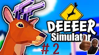 Безумный Олень в Городе Что он Натворил симулятор #2  DeeeeR Simulator لعبة فلاش على جهاز محاكاة