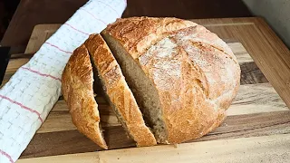 Landbrot mit Übernachtgare (Anfänger geeignet!), Mischbrot, köstlich einfach selbstgemacht #122