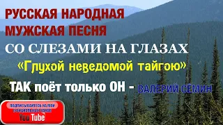 РУССКАЯ НАРОДНАЯ МУЖСКАЯ ПЕСНЯ СО СЛЕЗАМИ НА ГЛАЗАХ! "ГЛУХОЙ НЕВЕДОМОЙ ТАЙГОЮ". Поёт Валерий Сёмин.