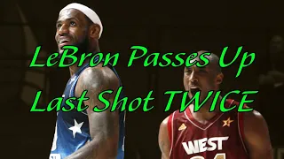 LeBron Passes Up Last Shot TWICE In All-Star Game