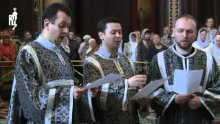 В Великую Субботу Патриарх Кирилл совершил Литургию Василия Великого