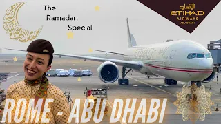 RAMADAN in the Air | Rome - Abu Dhabi | Etihad Economy Class | Boeing B777-300ER | Trip Report