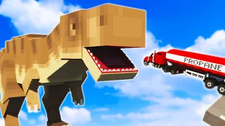 Cars vs Minecraft T-Rex – Teardown