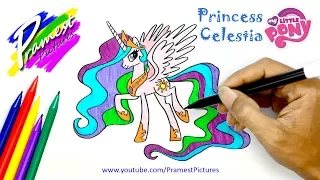 Putri Celestia | Cara Menggambar Dan Mewarnai Gambar Kuda Poni Untuk Anak