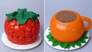 Amazing Fondant Fruit Cake Recipe | So Yummy Chocolate Cake Decorating Tutorials | Perfect Cake