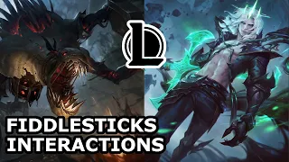 Fiddlesticks Interactions with Other Champions | Voice Lines | League of Legends Quotes