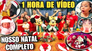 1 HORA DE VÍDEO NO NATAL! NOSSA FESTA COMPLETA!!🎄😱 *mostrei tudo*