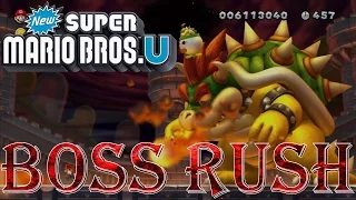 New Super Mario Bros. U - Boss Rush (All Boss Fights, No Damage)