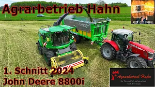 Agrarbetrieb Hahn - 1.Schnitt 2024 John Deere 8800i