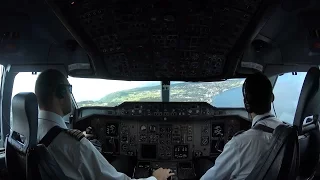 A310 cockpit view landing at Madeira | Funchal