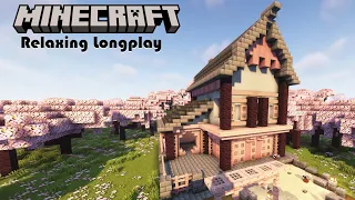 Minecraft Relaxing Longplay [1.20] - Cherry Grove (No Commentary)