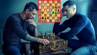 Great Chess Game in Chess History !! Ronaldo vs messi chess | Lionel Messi | messi ronaldo | Chess