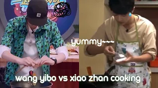 (ENG SUB) wang yibo vs xiao zhan are cooking cute moments | are they cute? | hahaha……