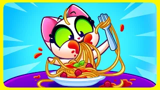 🍔🍝 Yes, Yes! Pasta! 🍔 First Time at the Restaurant! 🍰 Funny Stories for Kids by Purr Purr