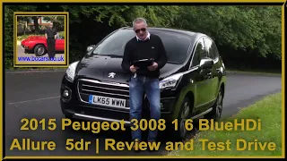 2015 Peugeot 3008 1 6 BlueHDi Allure  5dr | Review and Test Drive