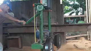 Mini serra fita com rodas de carretinha parte 2