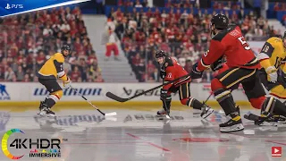 NHL 22 Close Finish! Calgary Flames vs Vegas Golden Knights 4K! PS5 Gameplay