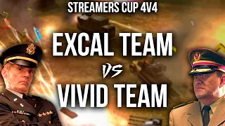 ТУРНИР СТРИМЕРОВ 4v4!!! Team ExCaL vs Team ViViD - bo11 - Generals Zero Hour