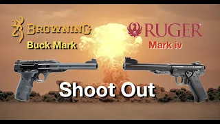 Browning Buck Mark vs Ruger Mark iv Shoot Out