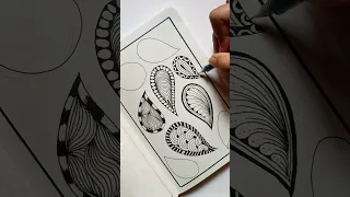 Zentangle inspired Unique art || Full tutorial✔️ || For beginners||