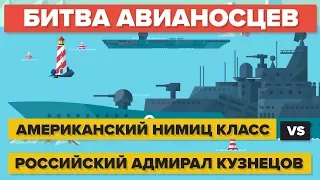 США Нимиц класс против российского авианосца Адмирал Кузнецов