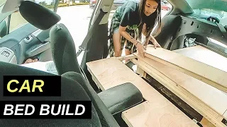 Living in a car: Honda Civic Bed Build
