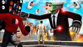 FRANKLIN Upgraded Into Ultimate TV Man To Fight Skibidi Toilet Shinchan In GTA 5 #3