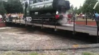 Vicar pushes the train