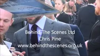 Chris Pine signs autographs when arriving at the Star Trek Into Darkness Premiere on the 02/05/2013.