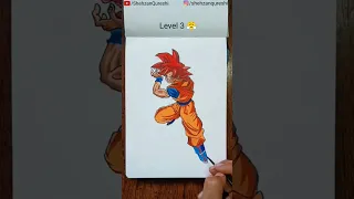 What's your Level😎 | Drawing Goku Super Saiyan God 🔥