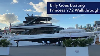 Spacious Princess Y72 at the 2024 Miami International Boat Show