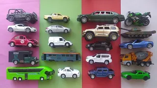 Die-cast Metal Scale Various Model CARS: Sedan, SUV, Sports, Offroad, Coupe, Hatchback, Bike, Bus